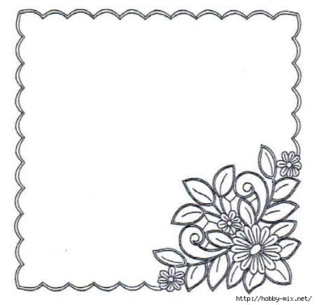 Эскиз орнамента для салфетки