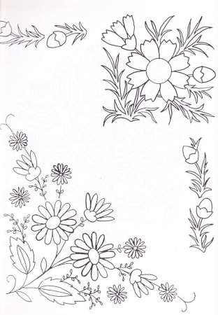 Узоры для вышивки цветы