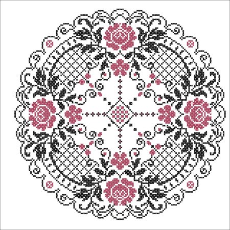 Салфетка вышитая крестом