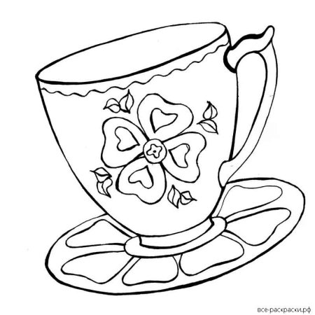 Гжельская посуда раскраска