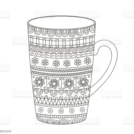 Чашка раскраска для детей