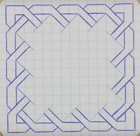 Узоры по клеточкам в тетради