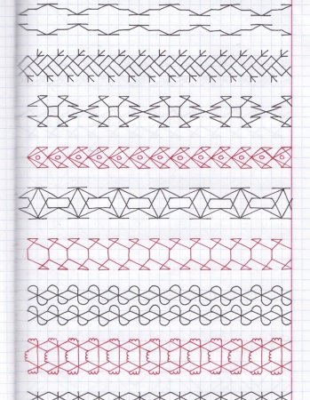 Узоры по клеткам тетради