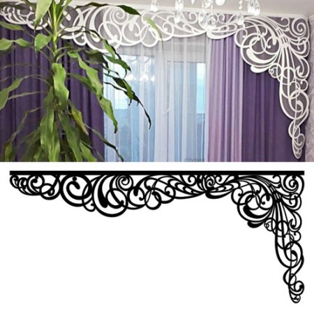Ажурный ламбрекен лекало