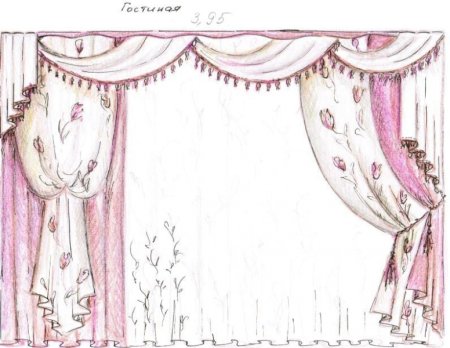 Эскизы штор с ламбрекенами