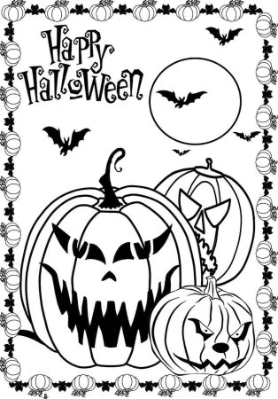Раскраска Хэллоуин