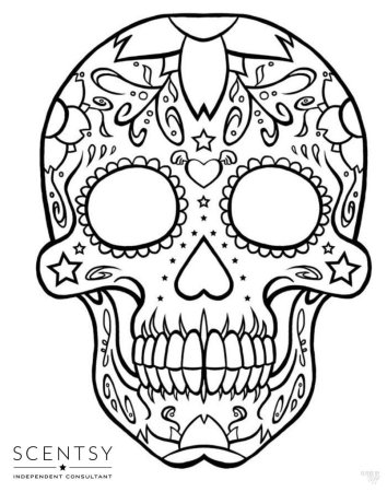 Раскраска череп