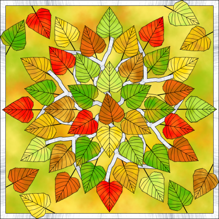 Витраж из осенних листьев