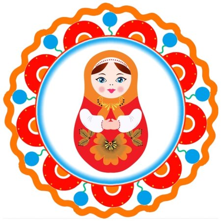 Дымковский узор в круге