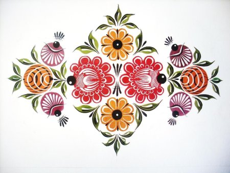 Городецкая роспись Цветочная роспись