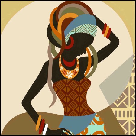 Картина в стиле африканских орнаментов