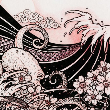 Японский паттерн вектор дракон