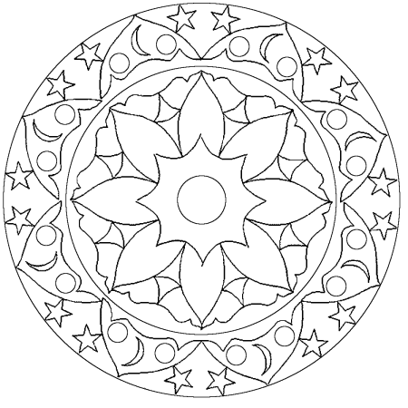 Восточные мандалы для раскрашивания