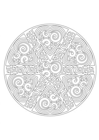 Мандалы для раскрашивания сложные
