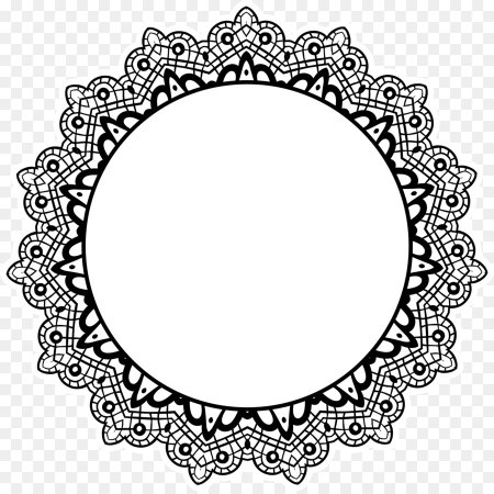 Круглая ажурная рамка