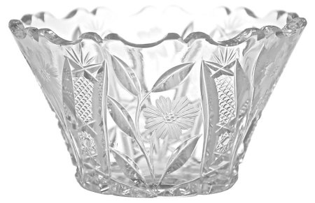 Хрустальная ваза на прозрачном фоне