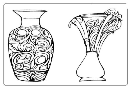 Ваза раскраска