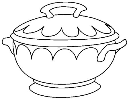 Посуда. Раскраска