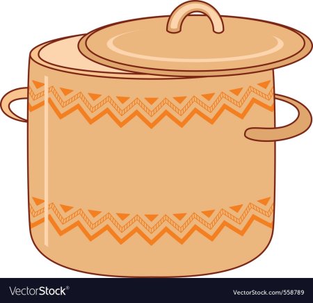 Кастрюля без крышки мультяшная