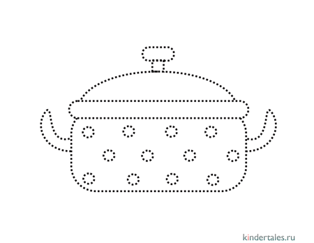 Рисование по точкам посуда