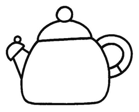 Посуда контур для детей