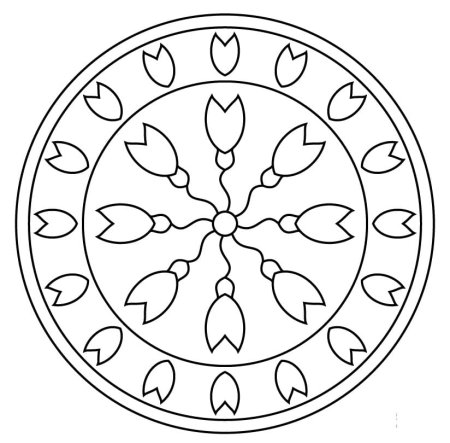 Орнамент на посуде раскраска