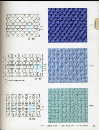 Узоры крючком со схемами простые плотные