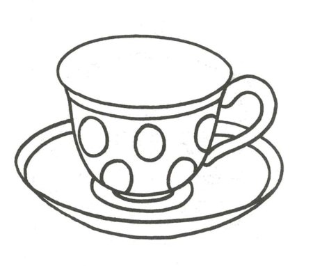 Раскраски для малышей посуда