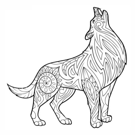Раскраска антистресс волк