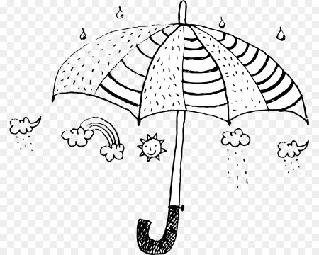 Зонт раскраска