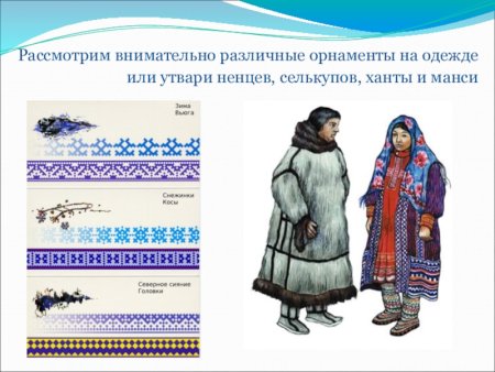 Орнаменты народов Ханты и манси на одежде