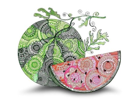 Зентангл фрукты