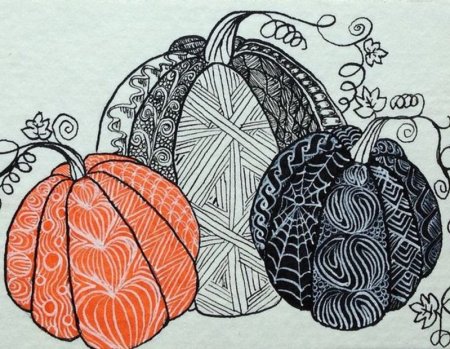 Зентангл яблоко