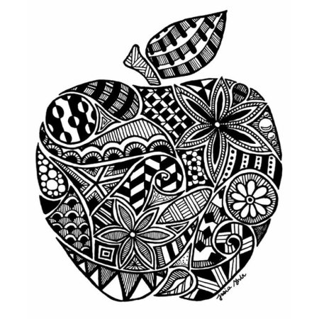 Зентангл фрукты