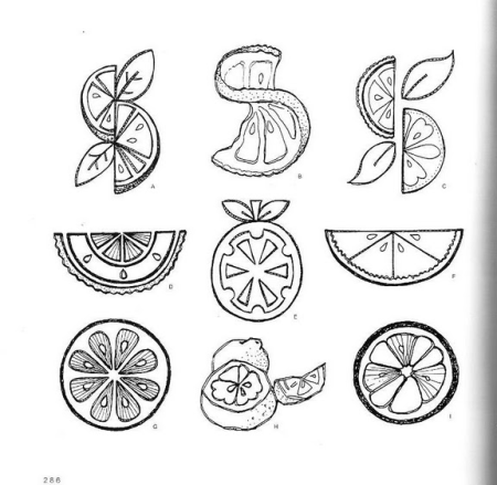 Фрукты стилизация