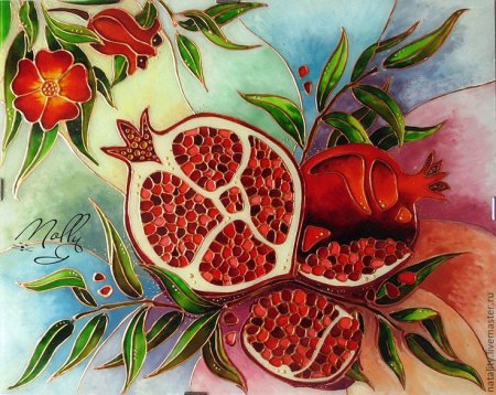 Витраж Гранатовое дерево