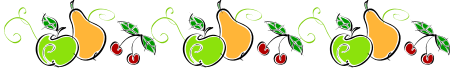 Орнамент фрукты в полосе