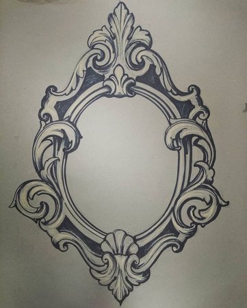 Эскиз рамы для зеркала