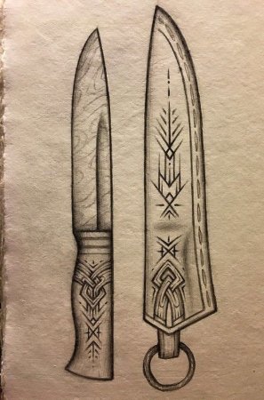 Кельтские узоры на ножах