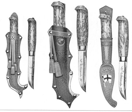 Финские узоры на ножнах