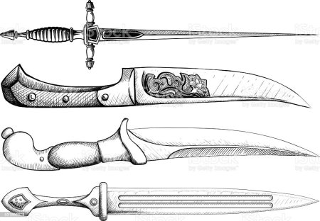 Зарисовка холодного оружия