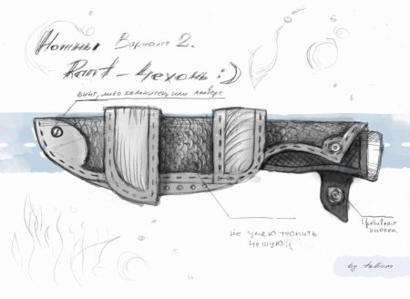 Рисунок на ножнах