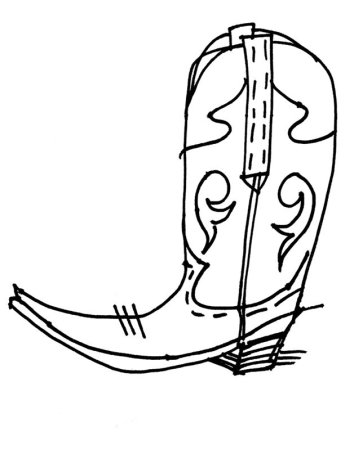 Поэтапное рисование сапога