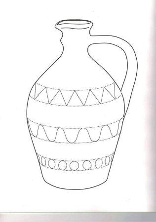Кувшин ваза раскраска