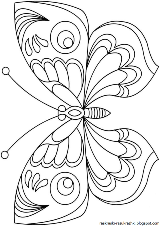 Бабочка рисунок с узорами (49 фото)