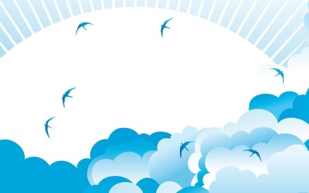 Стилизованное небо с облаками