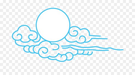 Стилизованные облака вектор