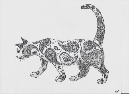 Стилизация кота в графике