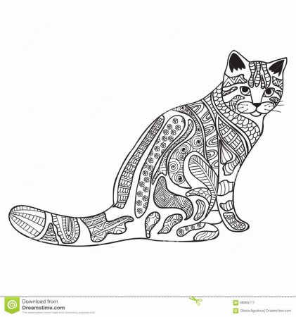 Дудлинг и Зентангл кошки