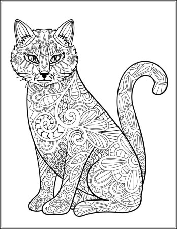 Стилизованные коты в графике